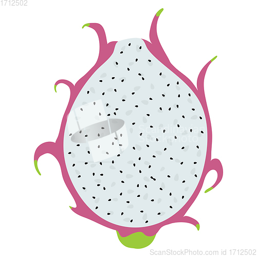 Image of Flat design icon of Dragon fruit in ui colors.