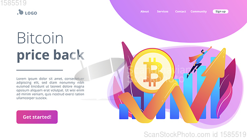 Image of Cryptocurrency makes comeback concept landing page
