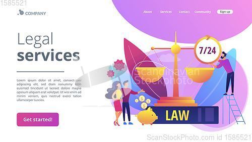 Image of Legal services concept landing page