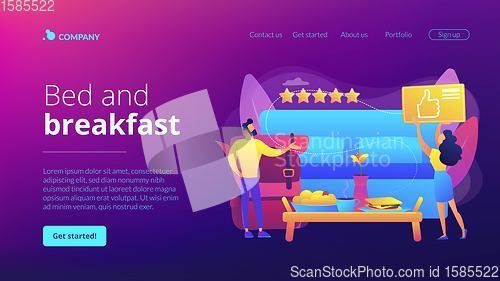 Image of Bed and breakfast concept landing page