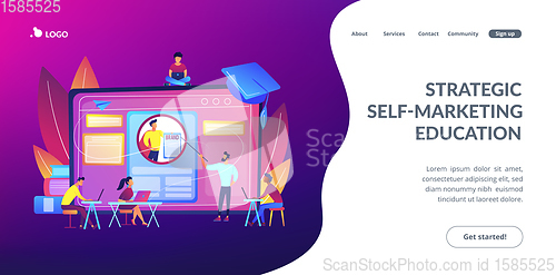 Image of Personal branding course concept landing page