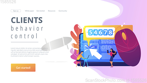 Image of Click tracking concept landing page.