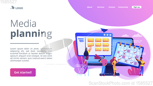 Image of Media planning concept landing page.