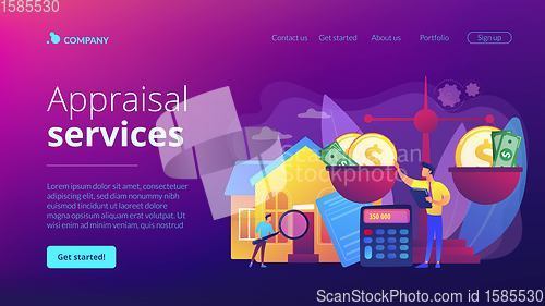 Image of Appraisal services concept landing page