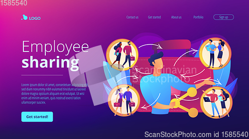 Image of Employee sharing concept landing page