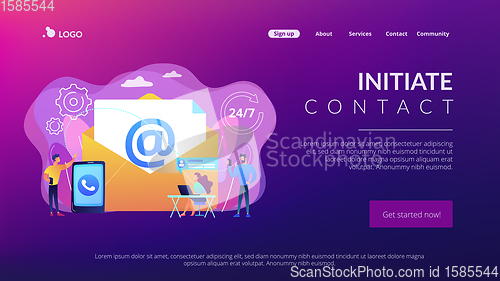 Image of Get in touch concept landing page.