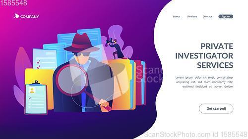 Image of Private investigation concept landing page