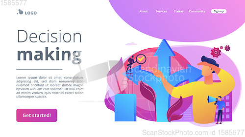 Image of Decision making concept landing page