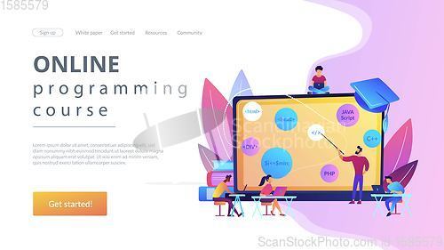 Image of Coding workshop concept landing page