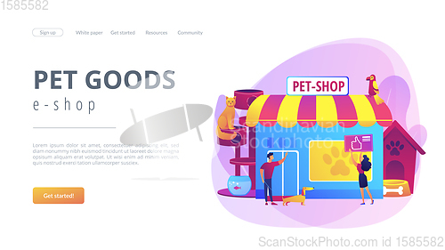 Image of Animals shop concept landing page