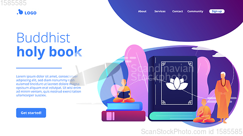 Image of Buddhism concept landing page.