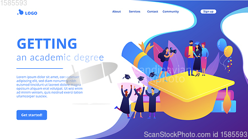 Image of Graduation concept landing page