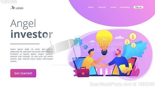 Image of Angel investor concept landing page