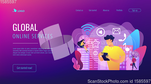 Image of Connected living concept landing page.