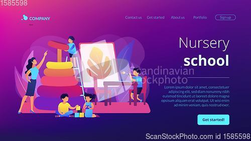 Image of Nursery school concept landing page