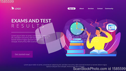 Image of Exams and tests concept landing page