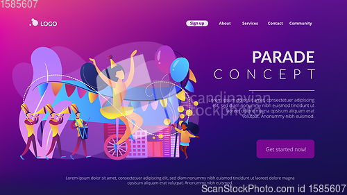 Image of Parade concept landing page.