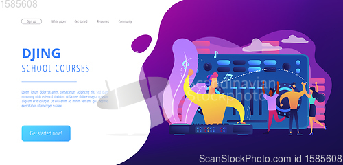 Image of Electronic music concept landing page.