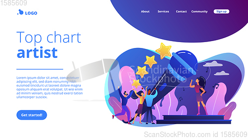 Image of Popular music concept landing page.