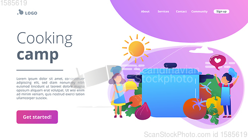 Image of Cooking camp concept landing page.