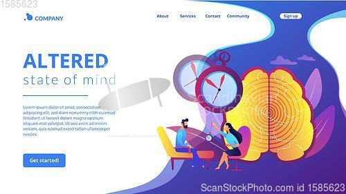 Image of Hypnosis practice concept landing page