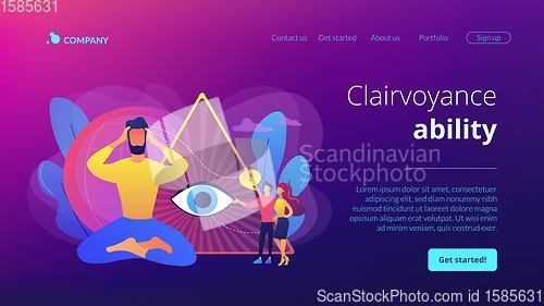 Image of Clairvoyance ability concept landing page