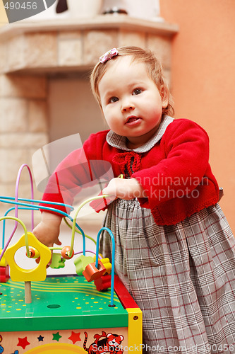 Image of Cute baby with toy