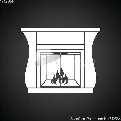 Image of Fireplace with doors icon