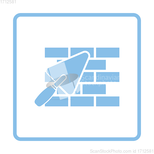 Image of Icon of brick wall with trowel