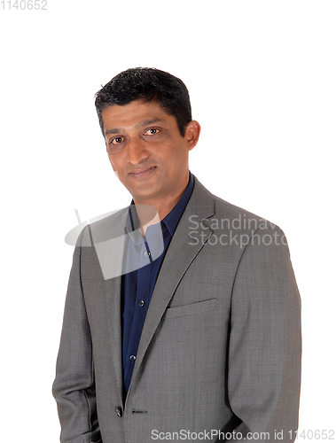 Image of Portrait of a Asian business man in gray suit