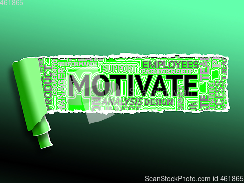 Image of Motivate Word Indicates Do It Now And Inspire