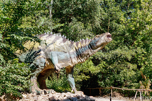 Image of prehistoric dinosaur in nature environment