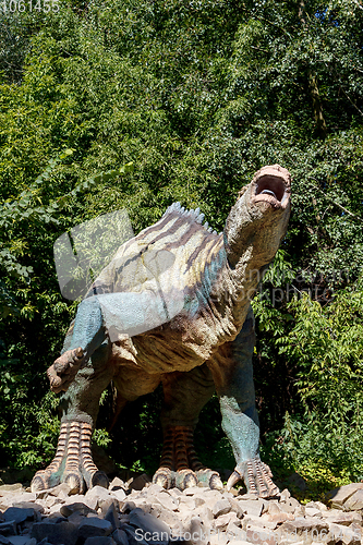 Image of prehistoric dinosaur in nature environment