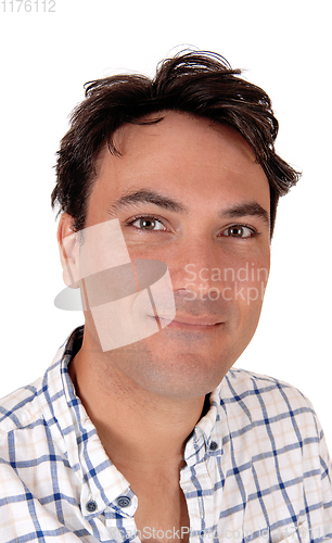 Image of Portrait of young handsome man smiling