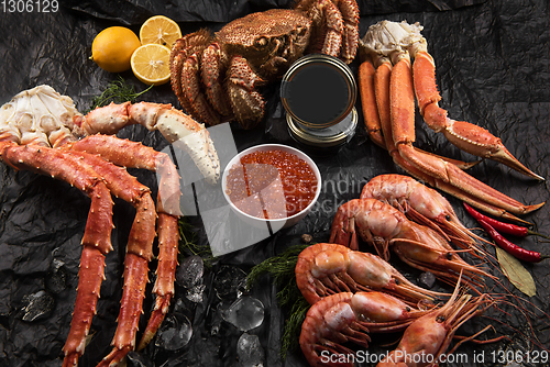 Image of Set of fresh seafood