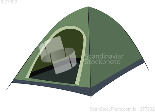 Image of Outdoor camping tent sunshade canopy single item, vector or colo