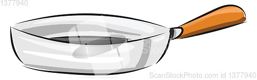 Image of Image of brazier - fry pan, vector or color illustration.