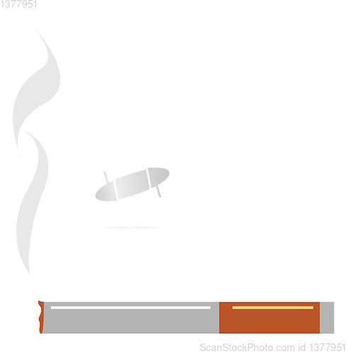 Image of Image of cigarette, vector or color illustration.