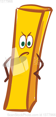 Image of French fry, vector or color illustration.