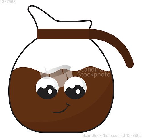 Image of Image of coffee americano - coffee pot, vector or color illustra