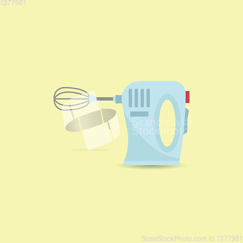 Image of A electric hand blender, vector or color illustration.