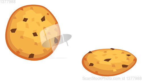 Image of Image of cookies, vector or color illustration.