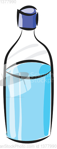 Image of Image of bottle of water, vector or color illustration.