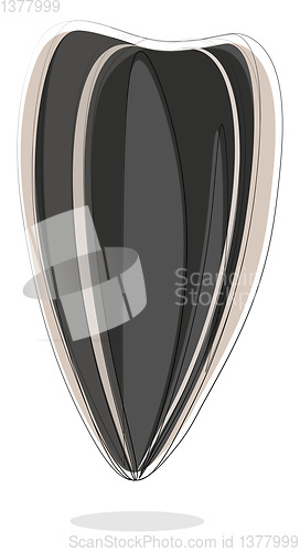 Image of Clipart of a sunflower seed set isolated on white-colored backgr