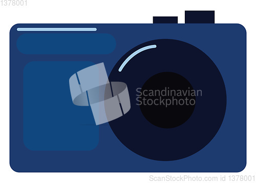 Image of Image of blue camera, vector or color illustration.