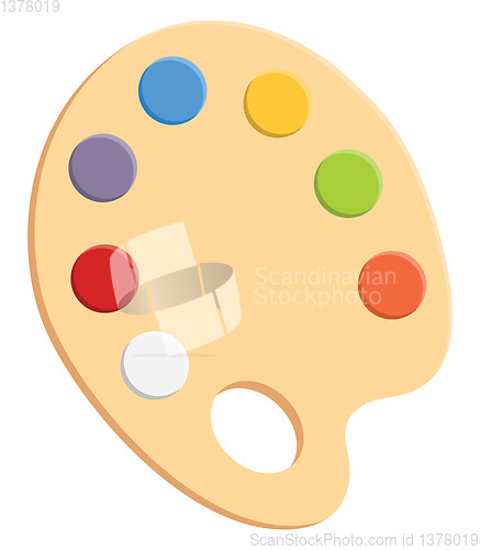 Image of Painting palette, vector or color illustration.