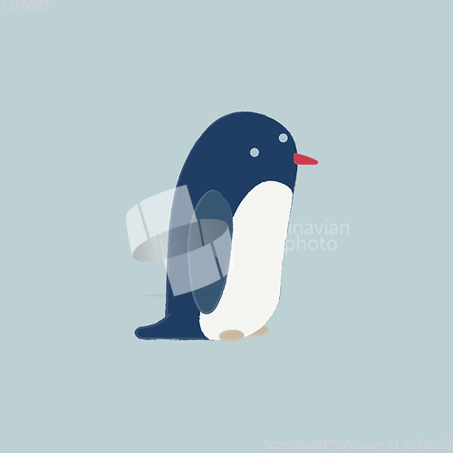 Image of Blue colored penguin, vector or color illustration.