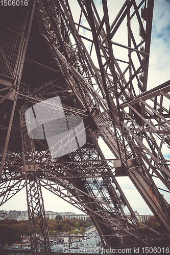 Image of Eiffel Tower structure, Paris, France