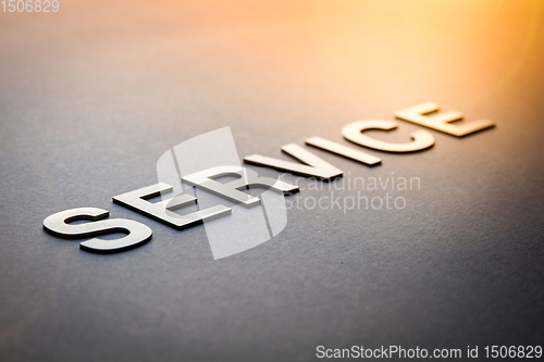 Image of Word service written with white solid letters