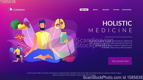 Image of Holistic medicine concept landing page